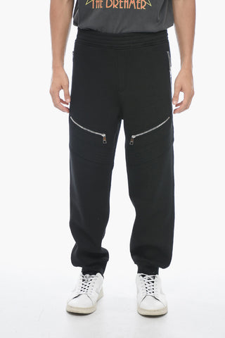 Low-Rise Biker Sweatpants with Zipped Pockets