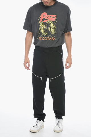 Low-Rise Biker Sweatpants with Zipped Pockets