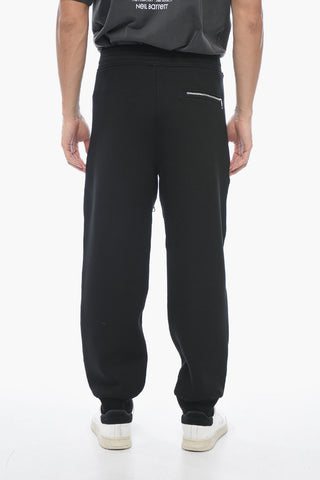 Low-Rise Biker Sweatpants with Zipped Pockets