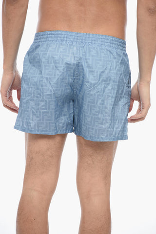 Monogrammed Swimshorts with Gradient Effect