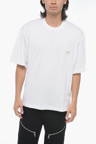 Crew Neck PIERCED Cotton T-Shirt