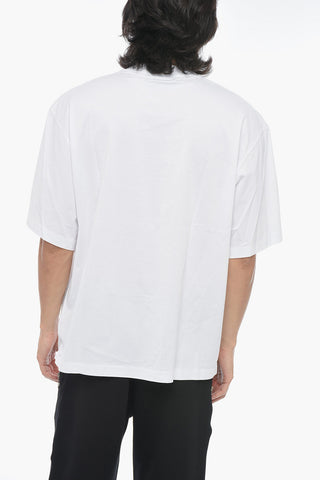 Crew Neck PIERCED Cotton T-Shirt