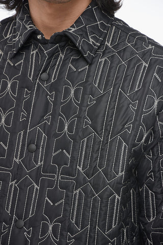 Outerwear Trapuntato ALL MONOGRAM con Bottoni a Pressione
