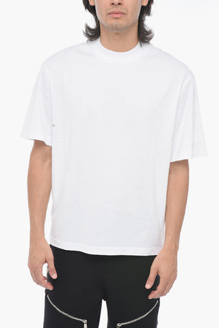 Slim Fit Uni T-Shirt mit Ösen-Details
