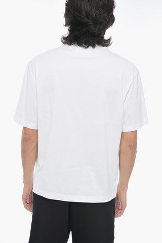 Slim Fit Uni T-Shirt mit Ösen-Details