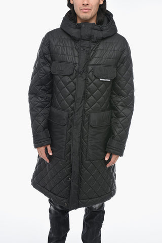 Quilted Multipocket Parka with Hood
