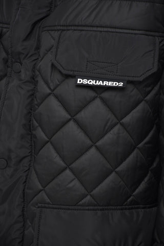 Quilted Multipocket Parka with Hood
