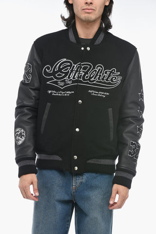 MOON Varsity Bomber with Patchwork