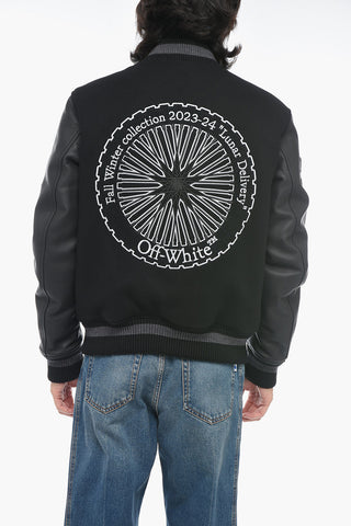 MOON Varsity Bomber with Patchwork