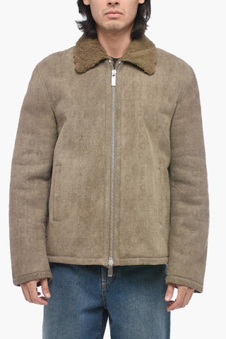 Giubbotto Shearling con Fantasia Logo