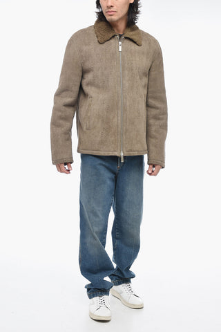 Giubbotto Shearling con Fantasia Logo
