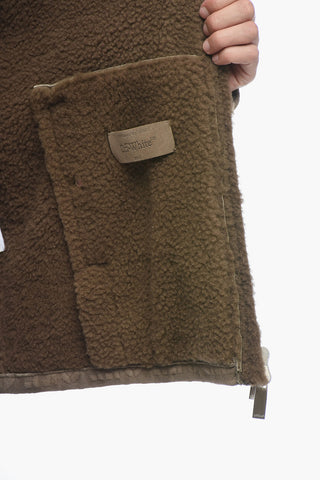 Giubbotto Shearling con Fantasia Logo