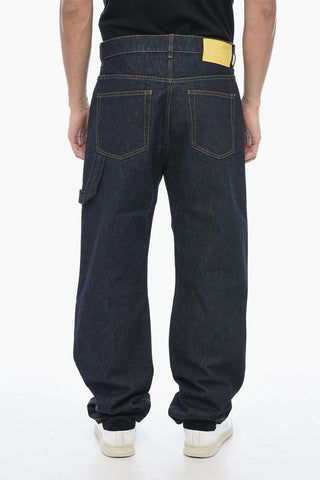 SEASONAL Dark-washed SKATE CARPENTER Denims with Visible Stitching