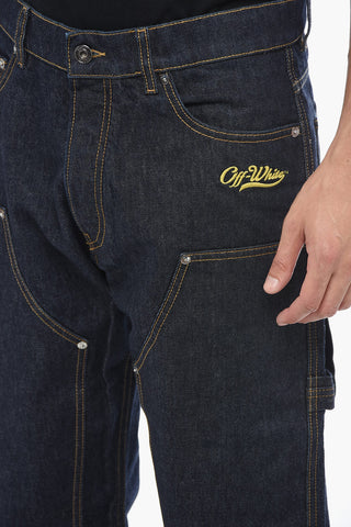 SEASONAL Dark-washed SKATE CARPENTER Denims with Visible Stitching