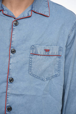 Logoed LOOMY Pyjama Set with Contrasting Trims