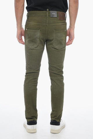Skater Denims with Paint Splatter Motif