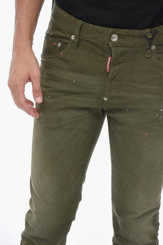 Skater Denims with Paint Splatter Motif