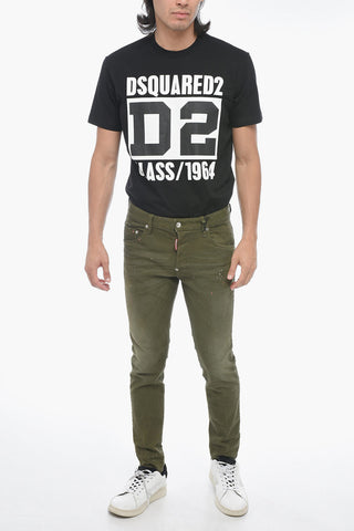 Skater Denims with Paint Splatter Motif