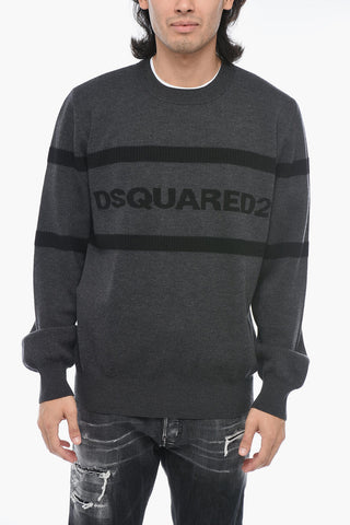 Maglia in Lana con Stampa Logo