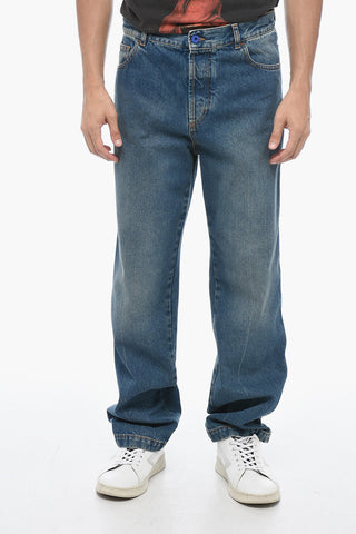 Regular-Fit-Jeans 5-Taschen aus Stone-Wash-Denim 19cm