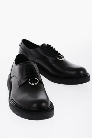 Scarpe Derby in Pelle con Dettaglio Piercing