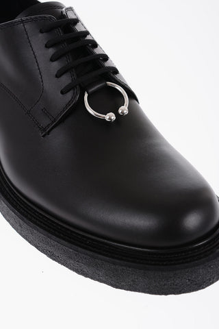 Scarpe Derby in Pelle con Dettaglio Piercing