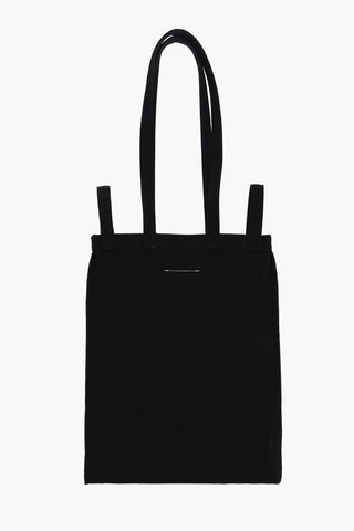 MM6 Solid Color Shopper Bag with Contrasting Logo
