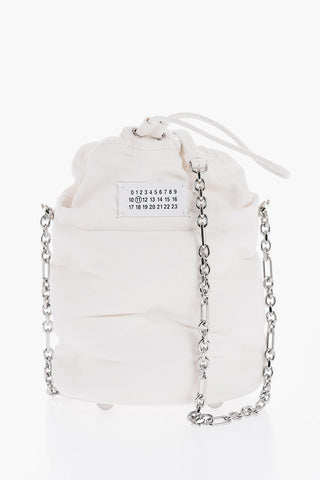 MM11 Leather GLAM SLAM Bucket Bag with Silver-Tone Chain