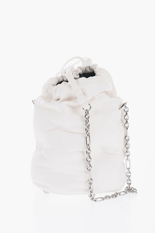 MM11 Leather GLAM SLAM Bucket Bag with Silver-Tone Chain