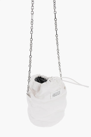 MM11 Leather GLAM SLAM Bucket Bag with Silver-Tone Chain