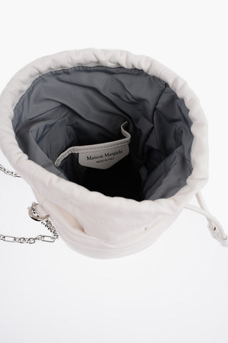 MM11 Leather GLAM SLAM Bucket Bag with Silver-Tone Chain
