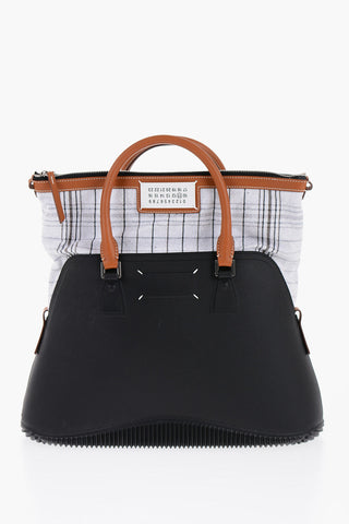 MM11 Borsa a Mano in Gomma con Rifiniture in Pelle
