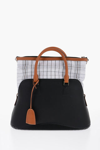 MM11 Borsa a Mano in Gomma con Rifiniture in Pelle