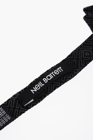 Geometrical Patterned Silk Bow Tie