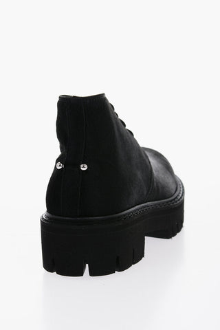 Ponyskin Derby Shoes with Silver-Tone Detail