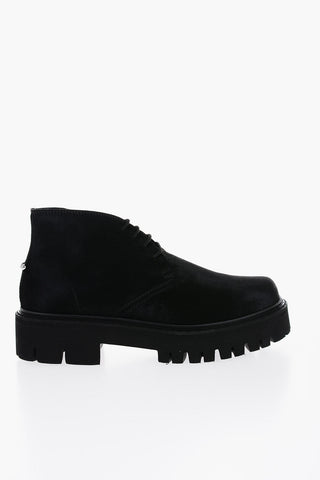 Ponyskin Derby Shoes with Silver-Tone Detail