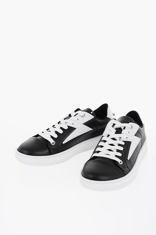 Lether Low-Top Sneakers with Piercing