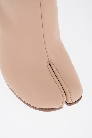 Leather TABI Ankle Boots Heel 7.5cm