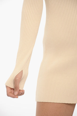 Geripptes Kleid HOLISTIC mit langen Ärmeln