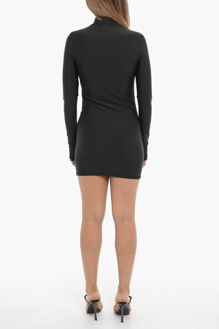 Short Sleeved Stretch Fabric Bodycon Dress
