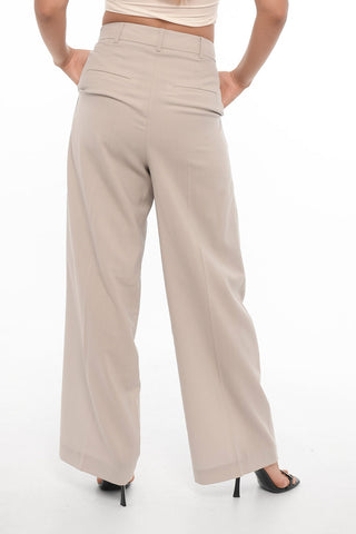 High Waist Double Pleated Pants