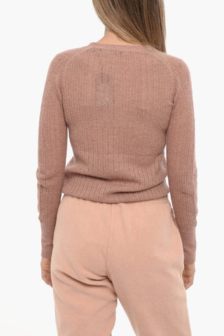 V-Neck Ribbed Cardigan