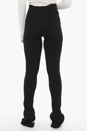 Pantaloni Boot Cut a Coste 