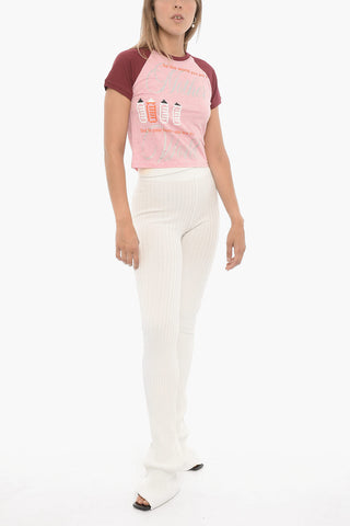 Printed Two-Tone Crewneck T-shirt