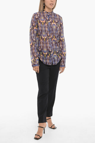 LE STAMPE Blusa in Cotone e Seta a Fantasia