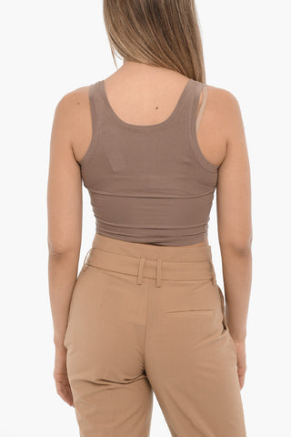 Top Crop ADRIANNE a Tinta Unita