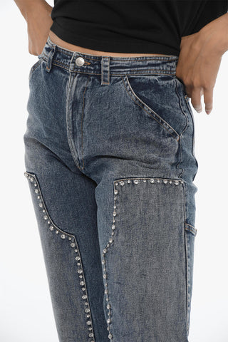 Regular Fit Jeans with Jewels Trims 21cm