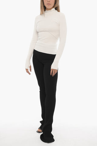 Maglia a Coste con Cappuccio