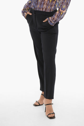 Pantaloni in Tessuto Stretch con Passanti