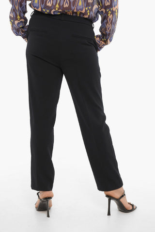 Pantaloni in Tessuto Stretch con Passanti